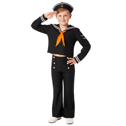 Kids Black Sailor Costume