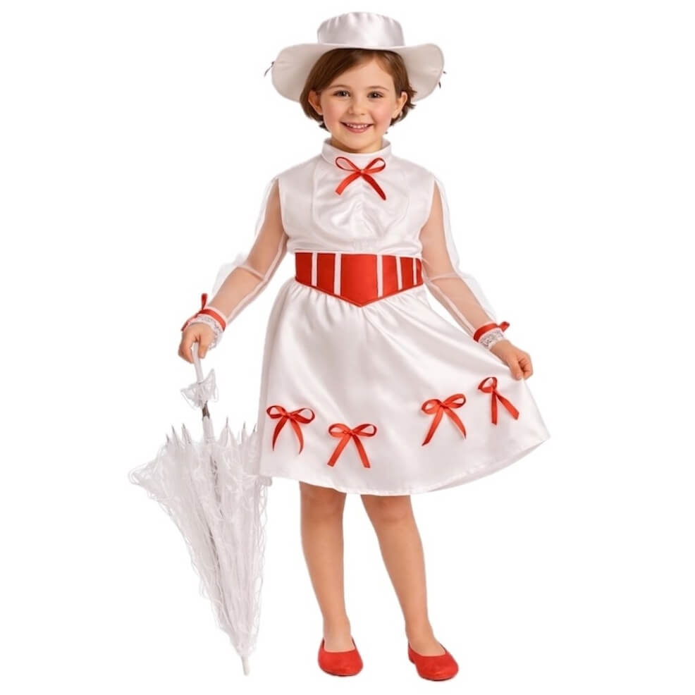 Girls Magical Poppins Nanny Costume