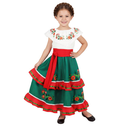 Girls Mexicana Nayeli Costume