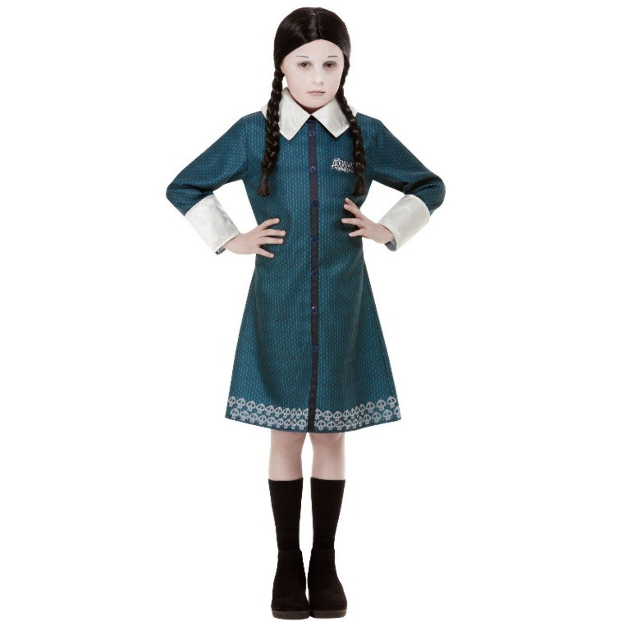 Girls Wednesday Addams™ Costume with Wig