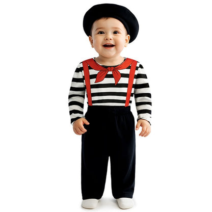 Baby Mime Costume with Bow