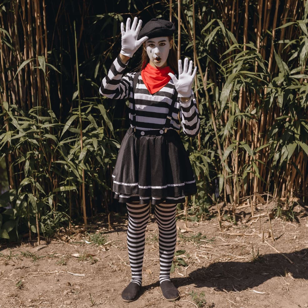 Disfraz mimo niña