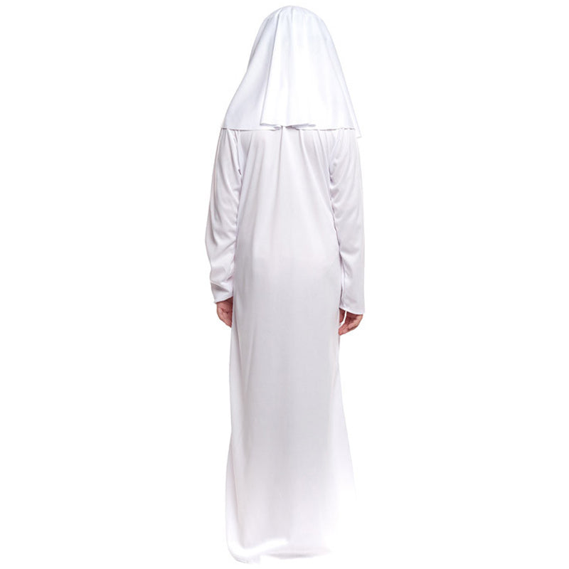 Girls Sinister White Nun Costume