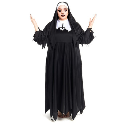 Womens Plus Size Zombie Nun Costume