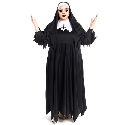 Womens Plus Size Zombie Nun Costume