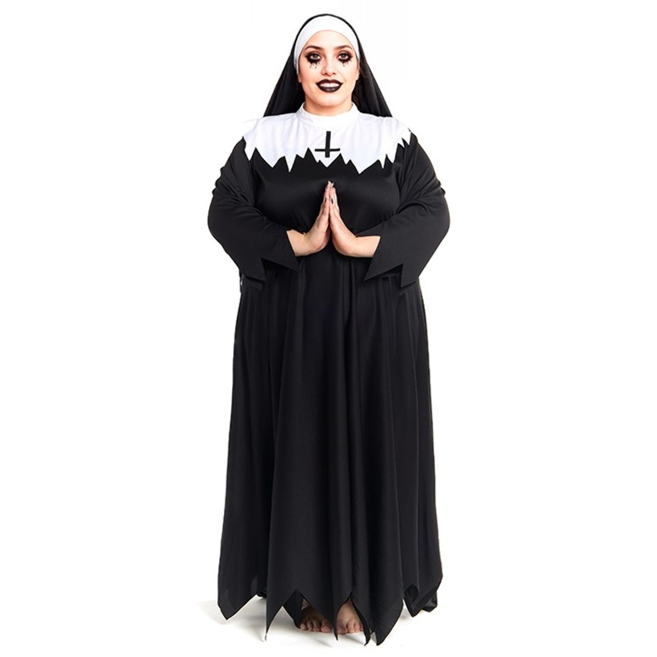 Womens Plus Size Zombie Nun Costume