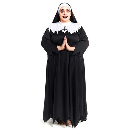 Womens Plus Size Zombie Nun Costume
