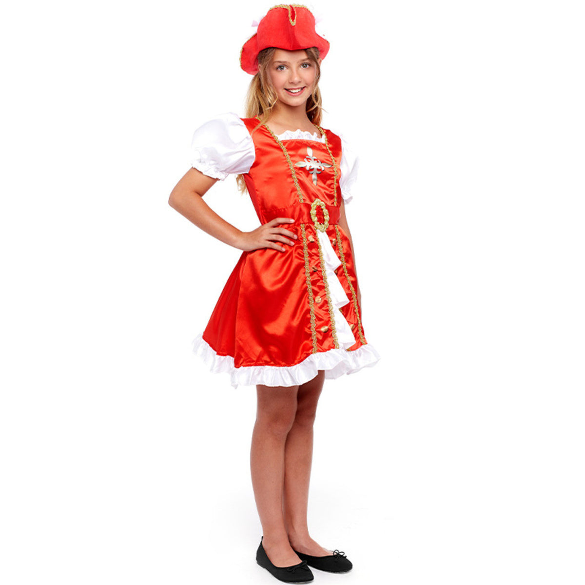 Girls Red Musketeer Costume