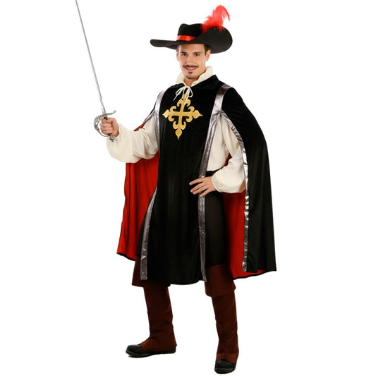 Adult Black Musketeer Costume