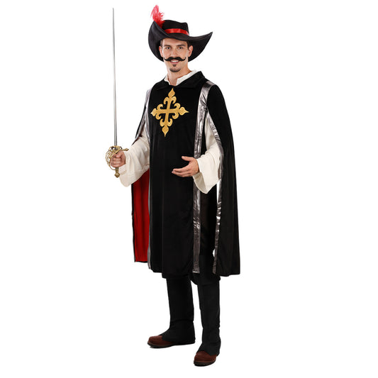 Adult Black Musketeer Costume