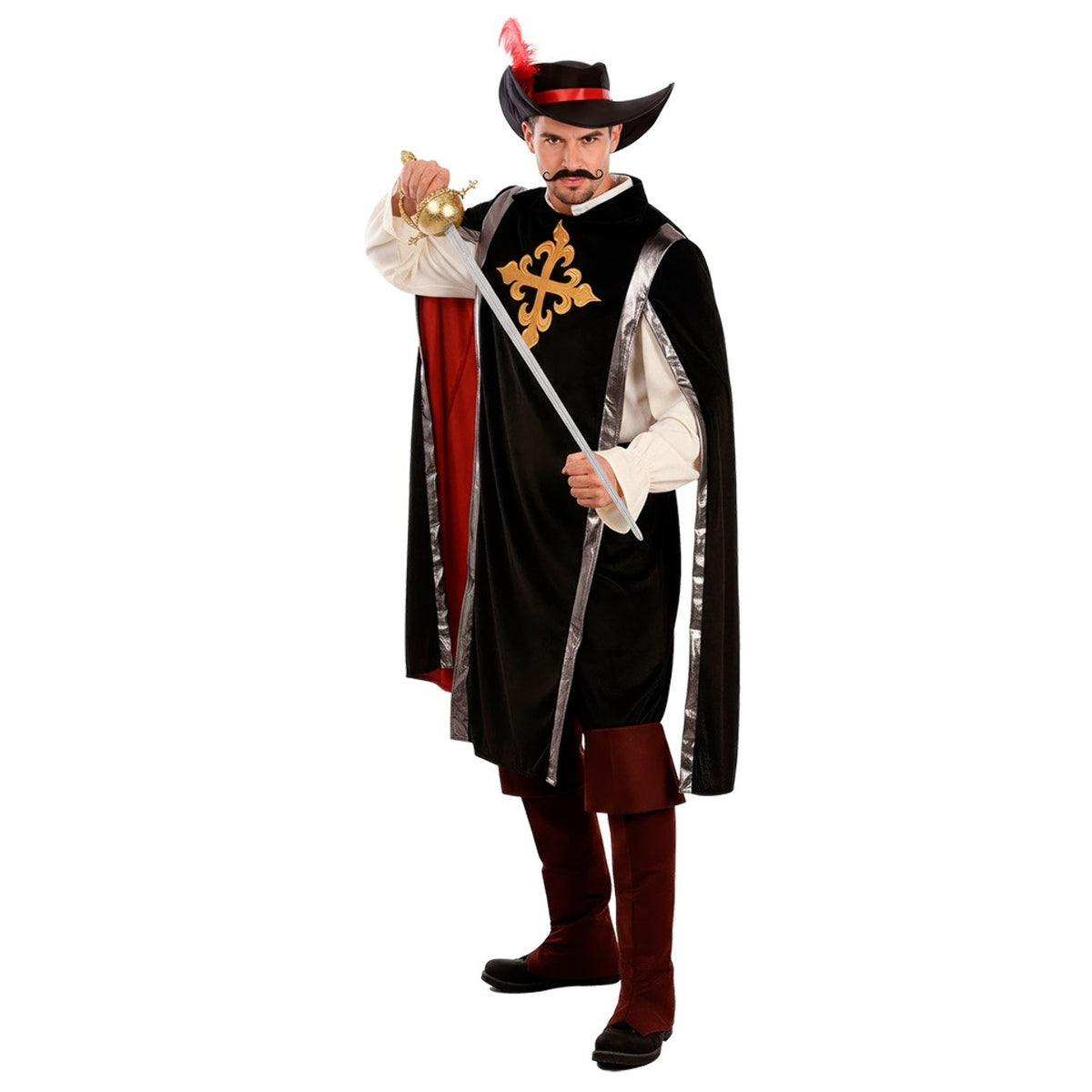 Adult Black Musketeer Costume