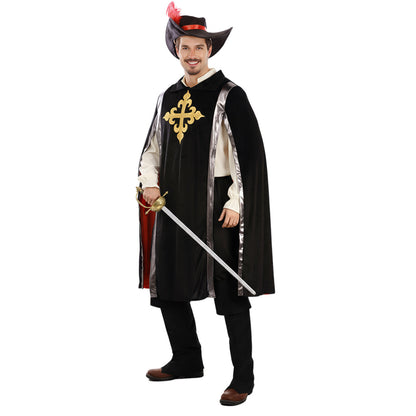 Adult Black Musketeer Costume