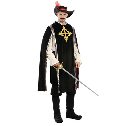 Adult Black Musketeer Costume