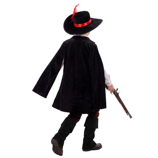 Kids Black Musketeer Costume