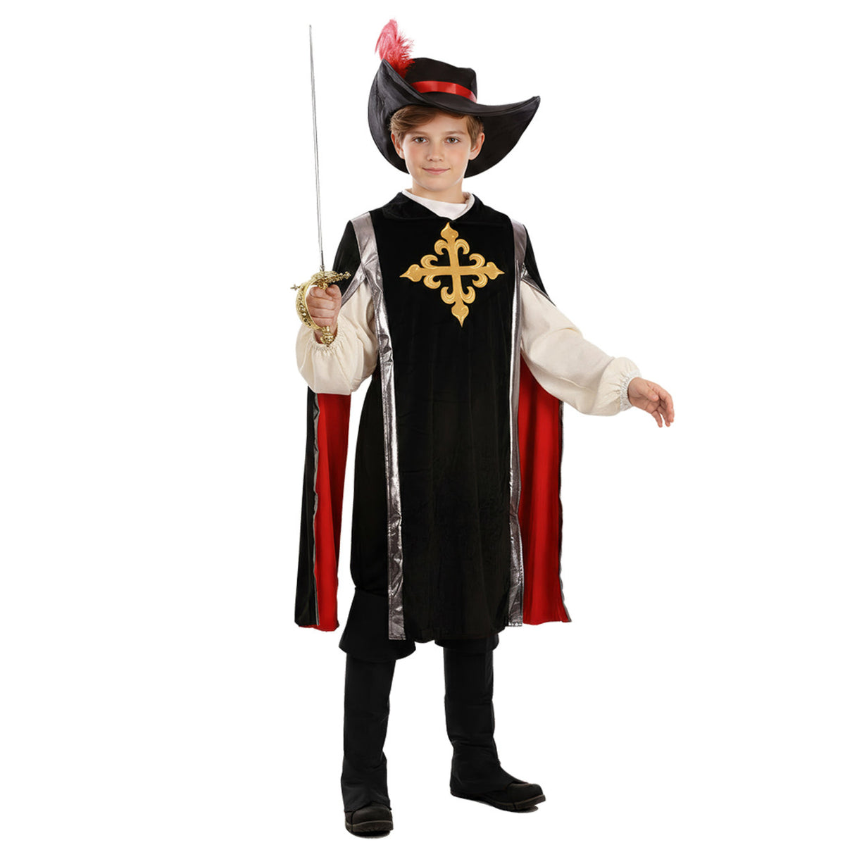 Kids Black Musketeer Costume