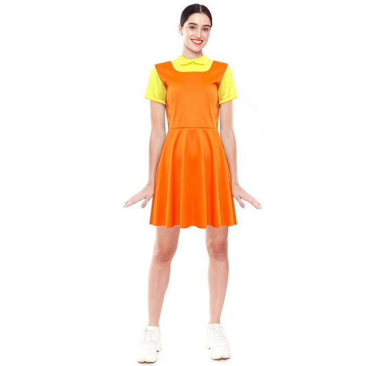 Womens Squid Game Doll Costume