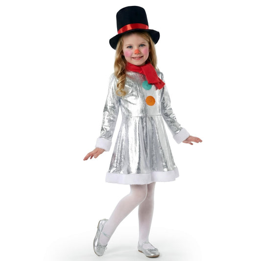 Girls Silver Snow Doll Costume