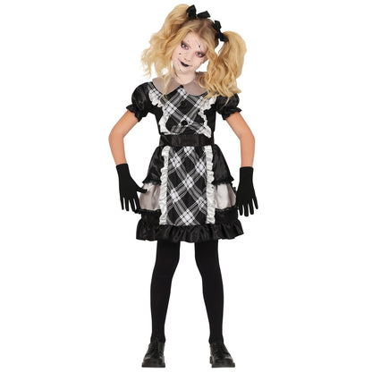 Girls Creepy Porcelain Doll Costume