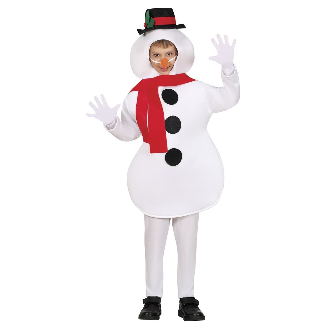 Kids White Snowman Costume