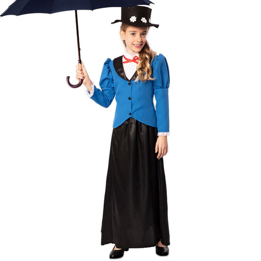 Girls Poppins Nanny Costume