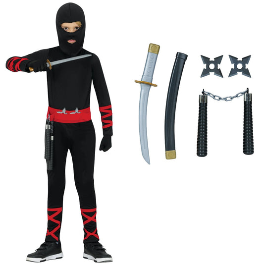 Boys Ninja Costume with Weapons