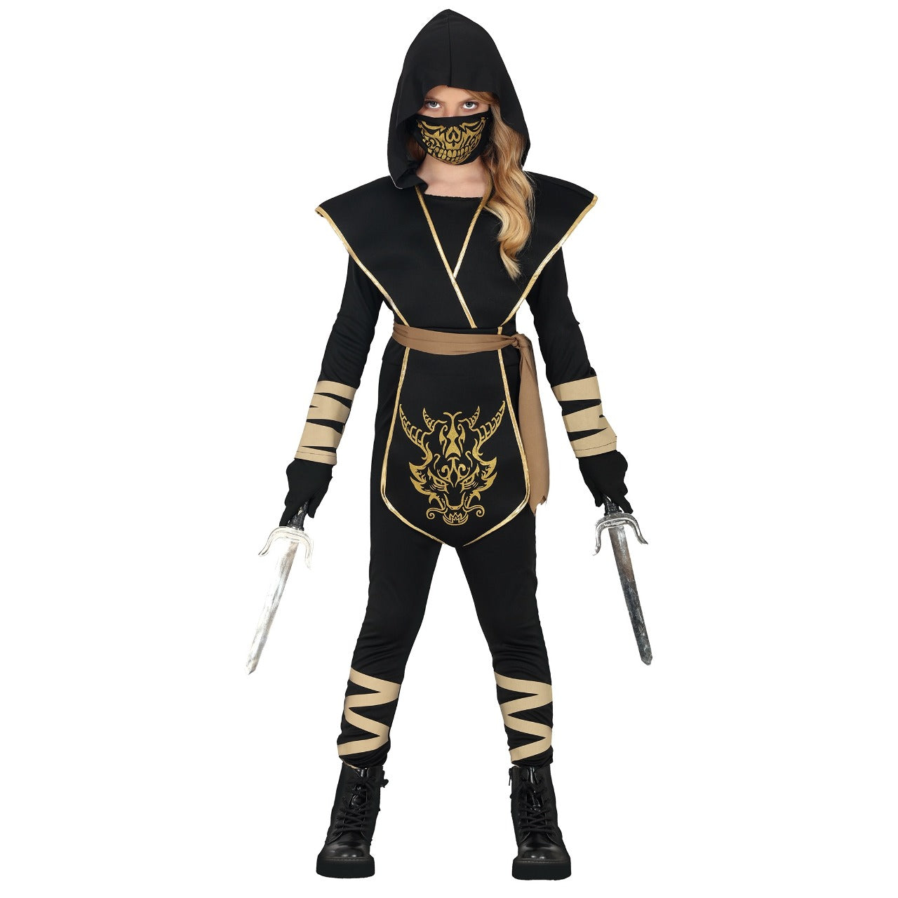 Girls Black Dragon Ninja Costume