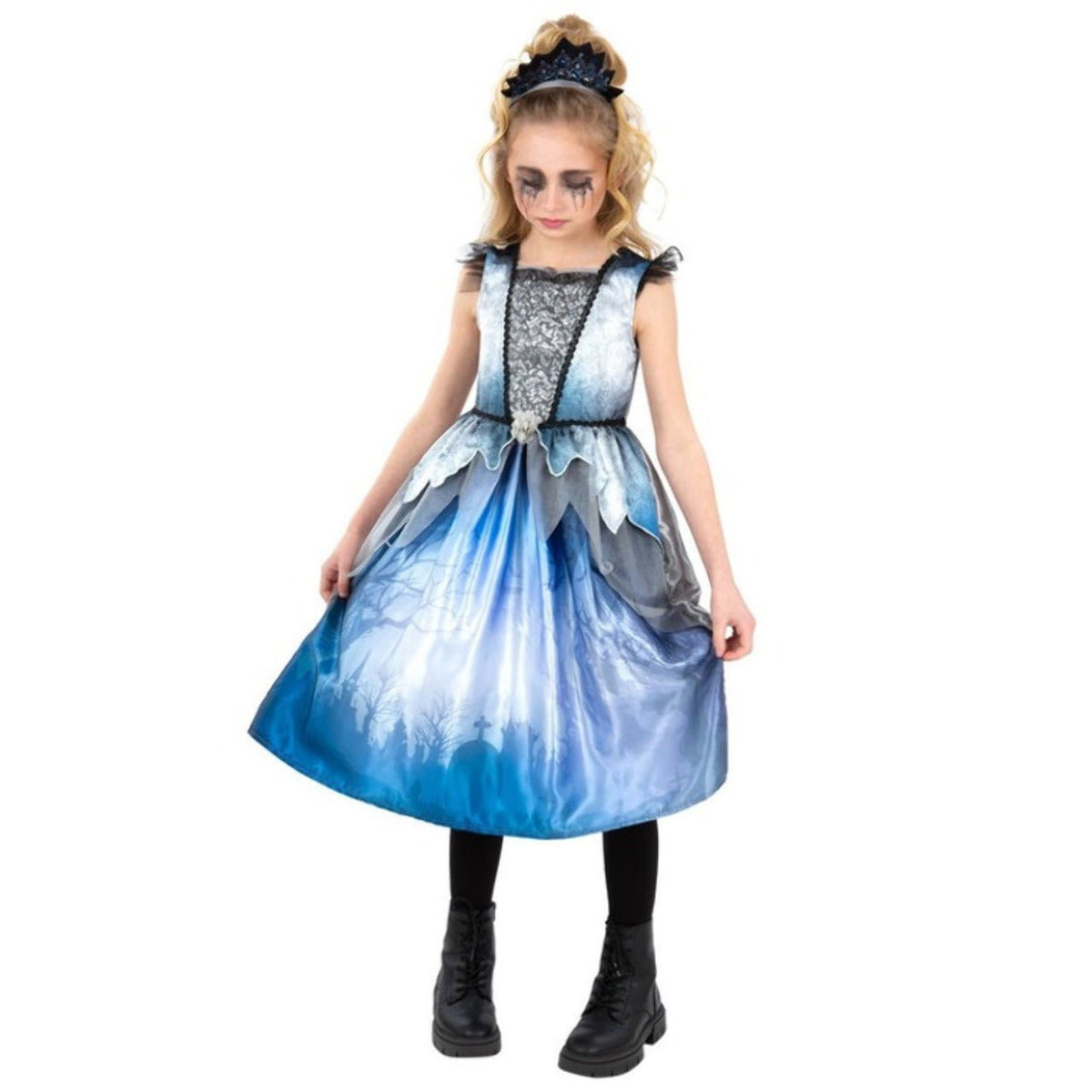 Girls Blue Corpse Bride Costume