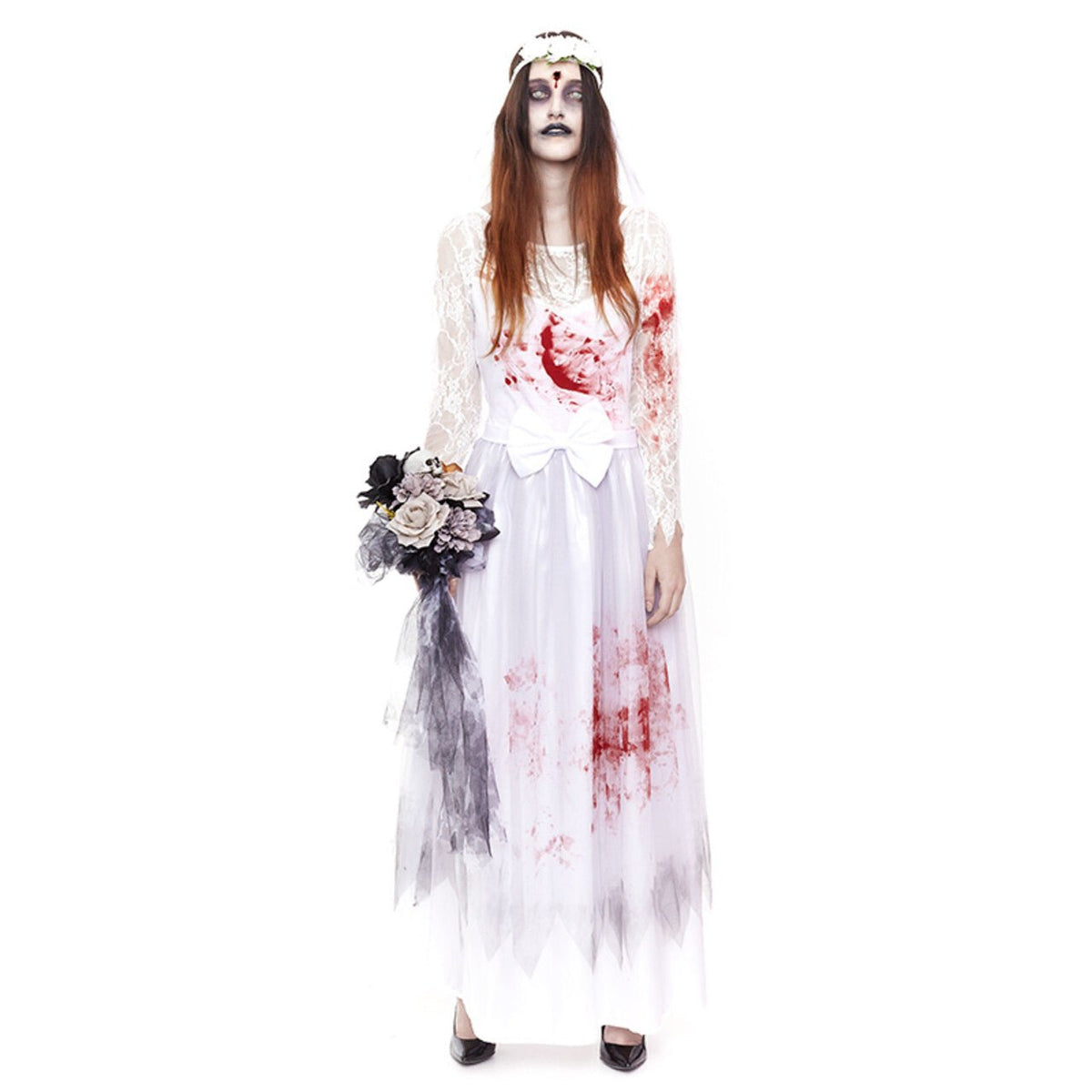 Womens Bloody Zombie Bride Costume