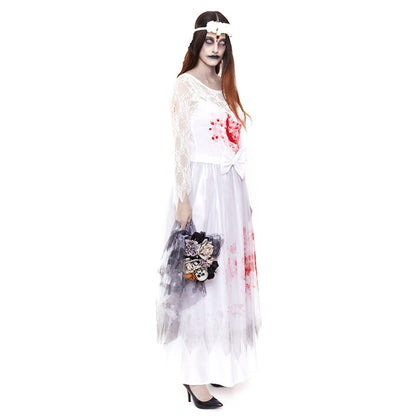 Womens Bloody Zombie Bride Costume