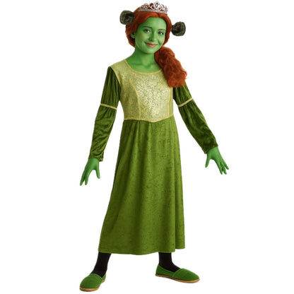 Girls Green Ogre Costume