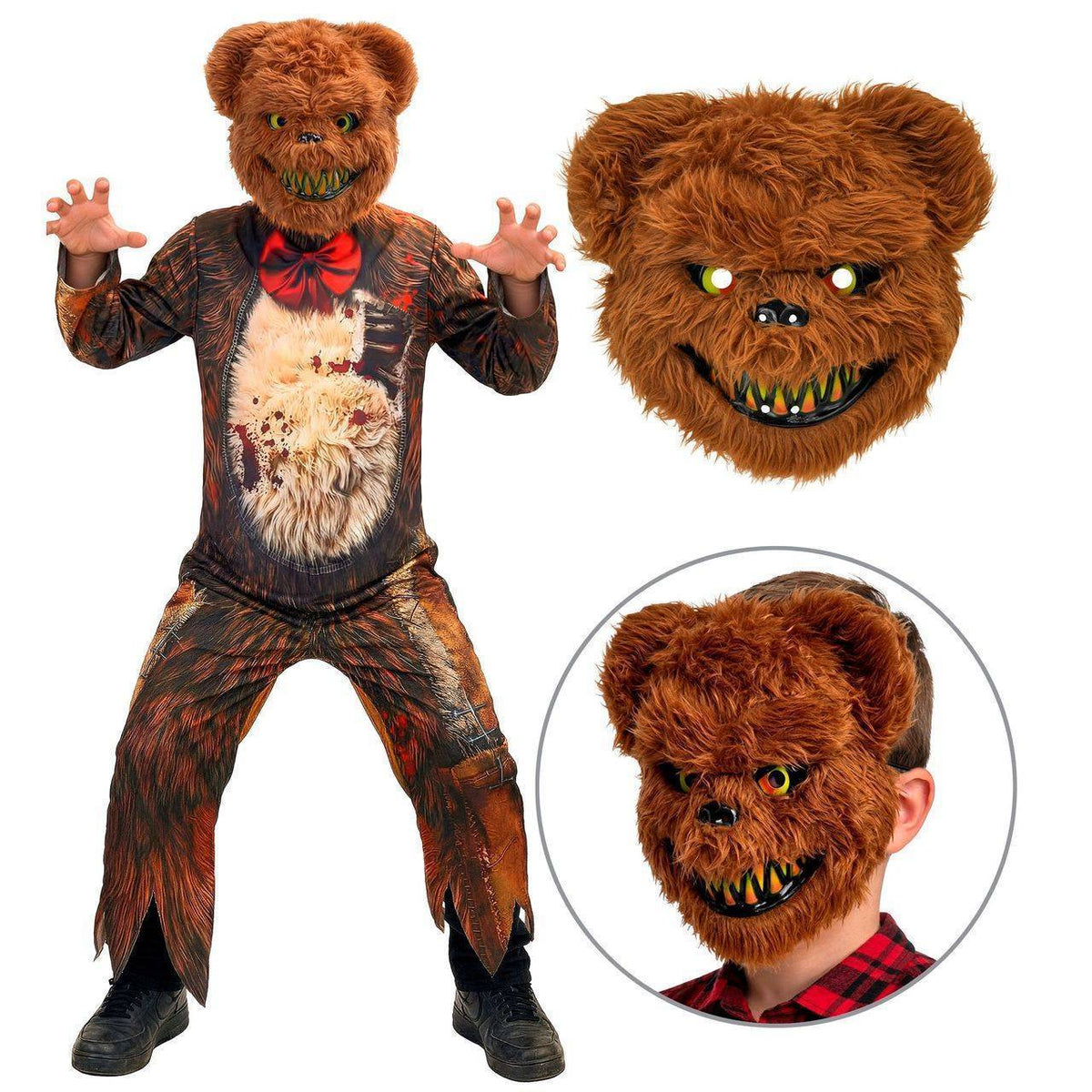 Kids Killer Zombie Bear Costume