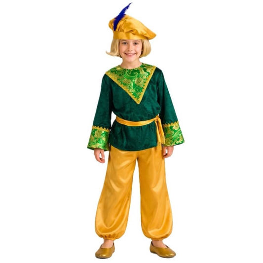 Kids Green Gaspar Page Costume