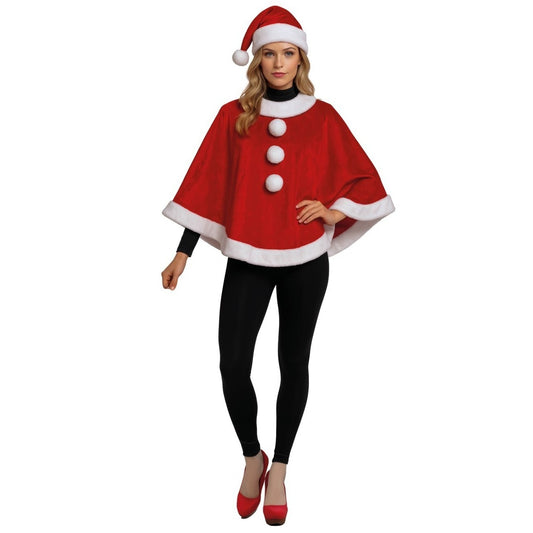 Adult Santa Claus Poncho Costume