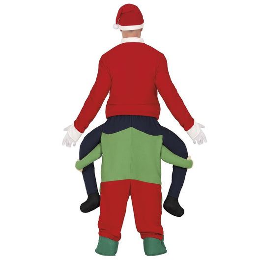 Adult Santa Claus on Elf Costume