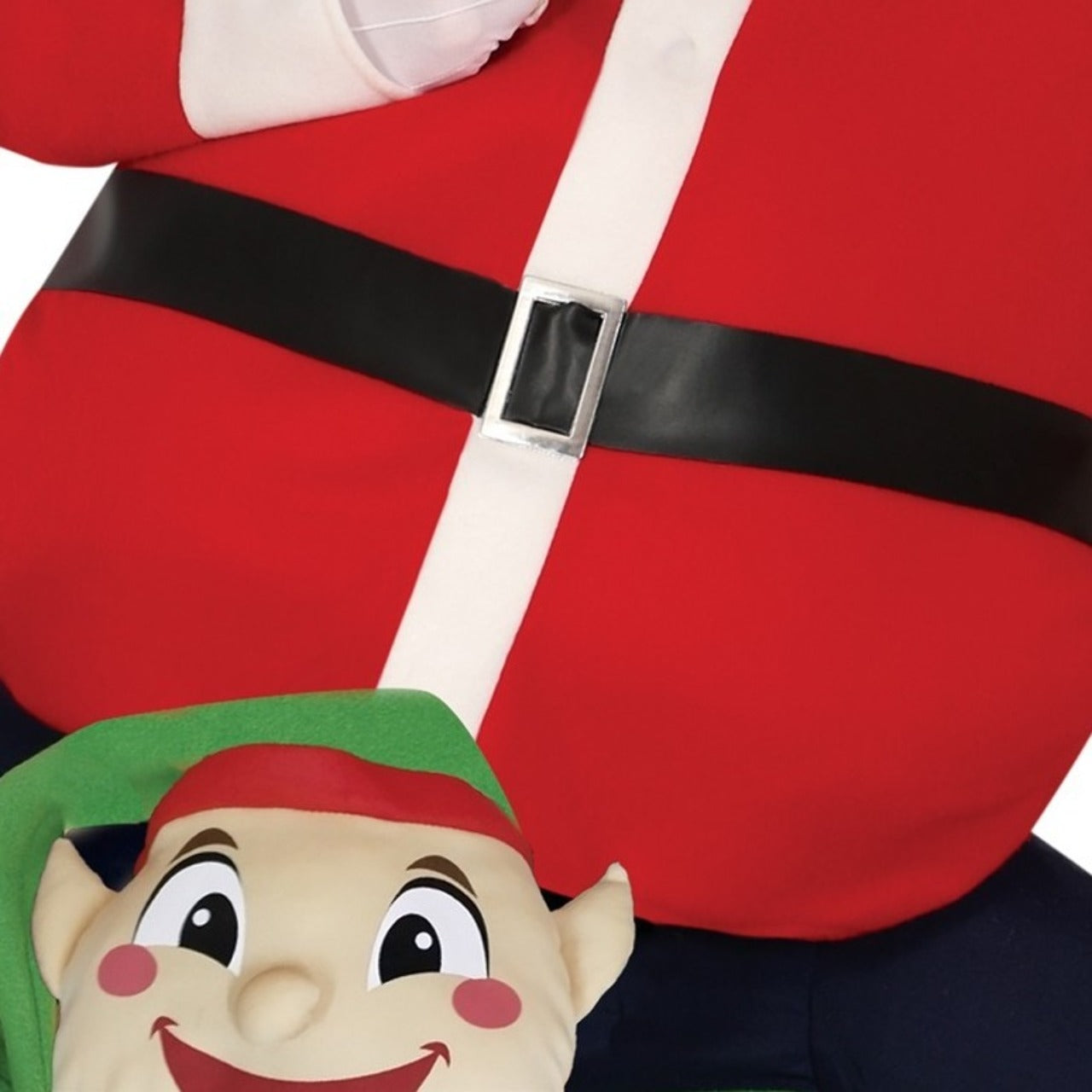 Adult Santa Claus on Elf Costume