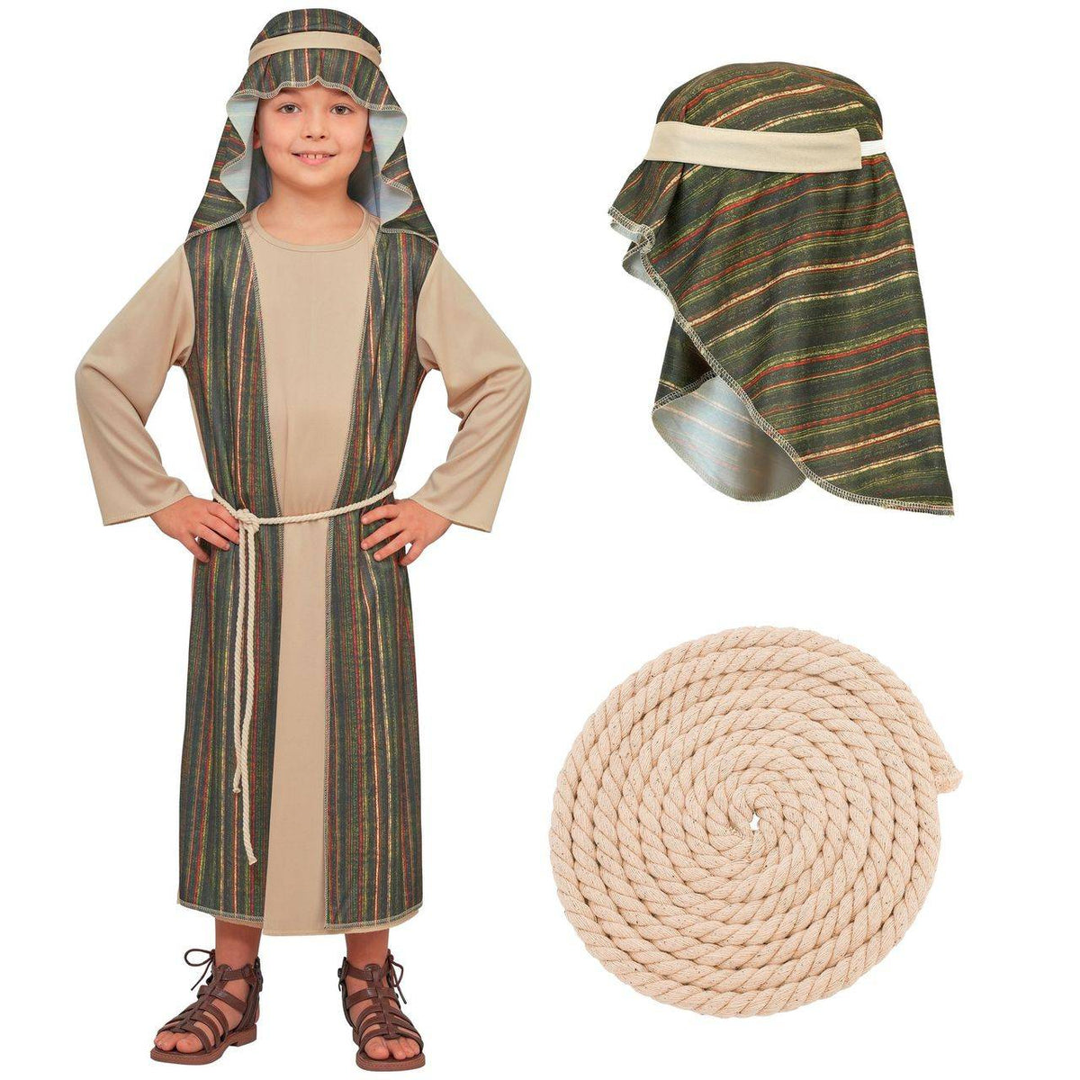 Kids Green Hebrew Shepherd Costume