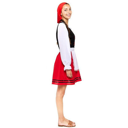 Womens Red Galician Shepherdess Costume