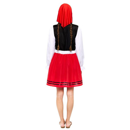 Womens Red Galician Shepherdess Costume