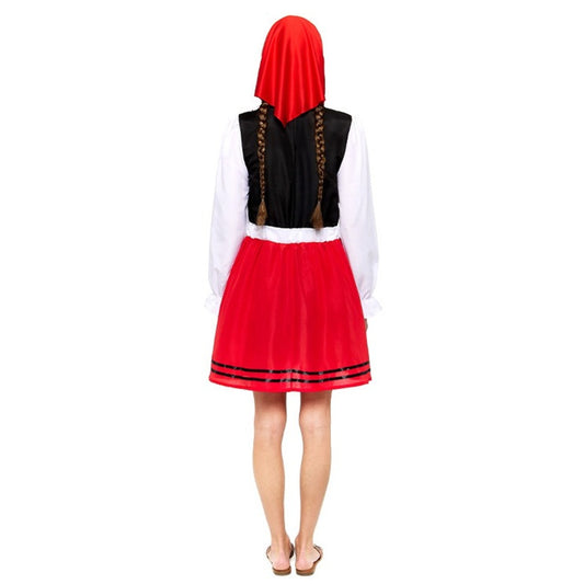 Womens Red Galician Shepherdess Costume