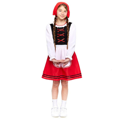 Girls Red Galician Shepherdess Costume