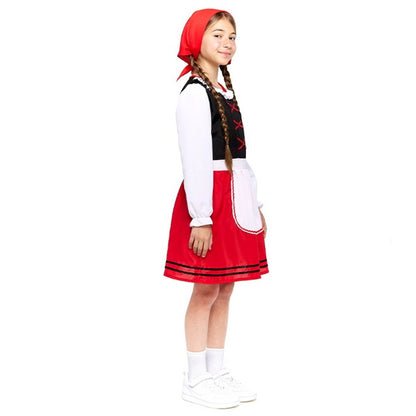 Girls Red Galician Shepherdess Costume