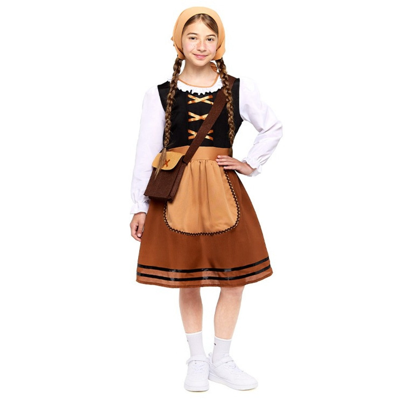 Girls Brown Shepherdess Costume