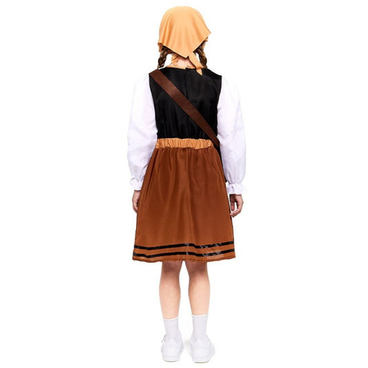 Girls Brown Shepherdess Costume