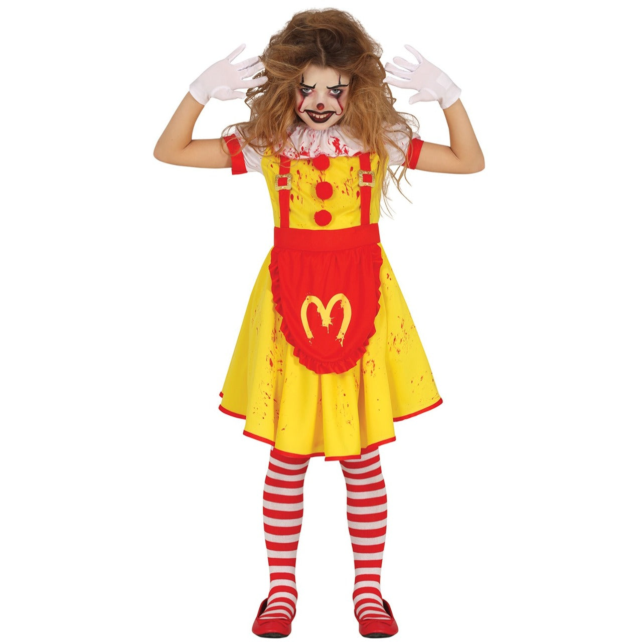 Girls Burger Clown Costume