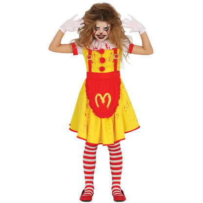 Girls Burger Clown Costume