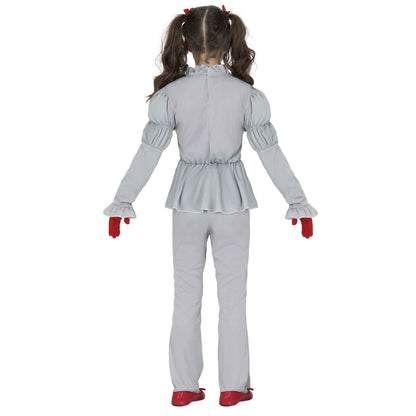 Girls Bloody It Clown Costume