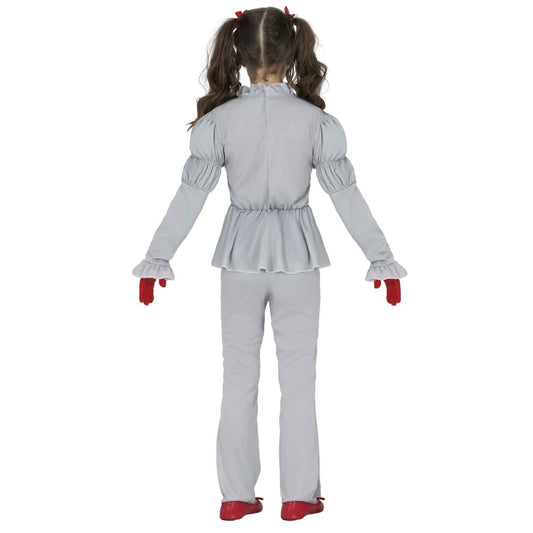 Girls Bloody It Clown Costume