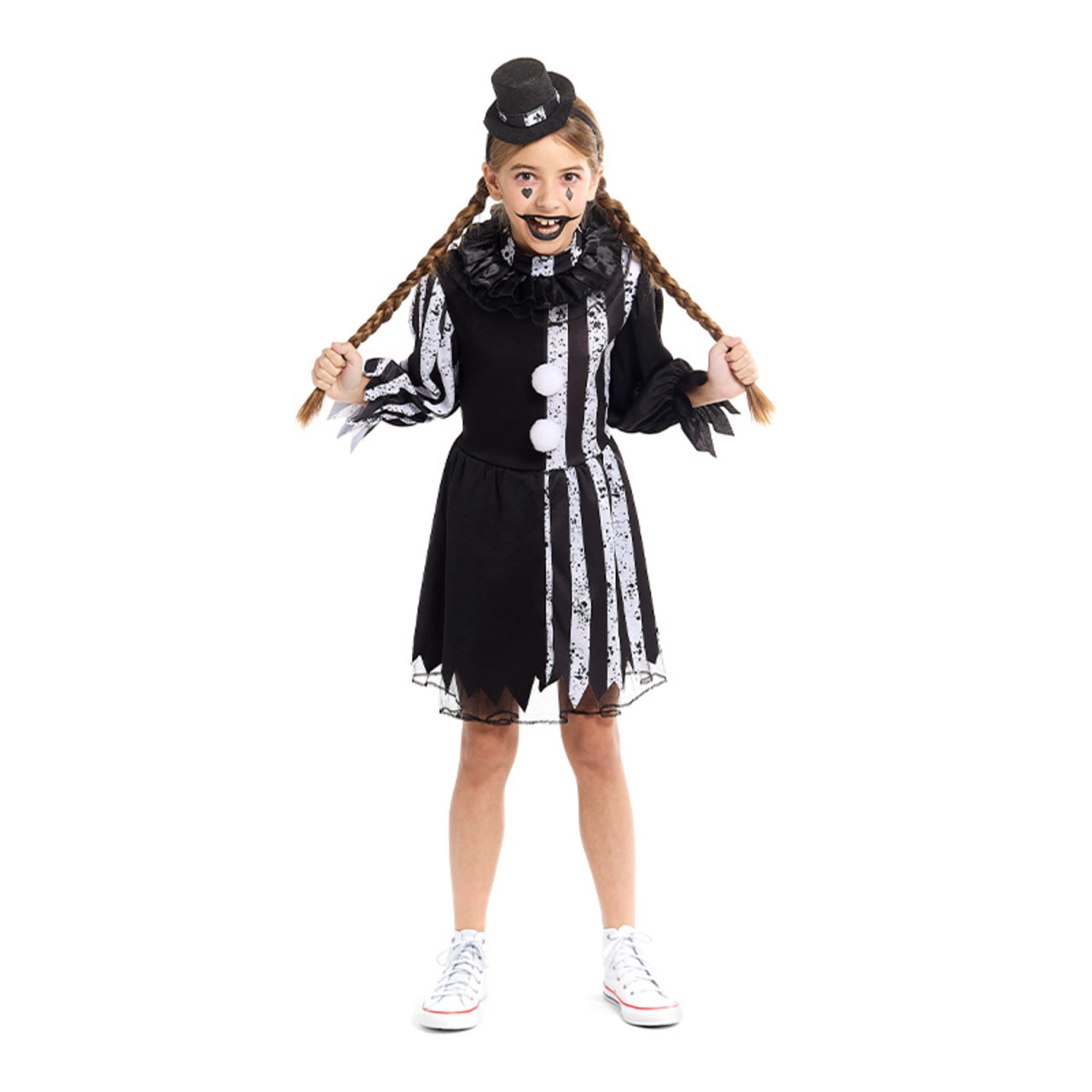 Girls Creepy Clown Costume