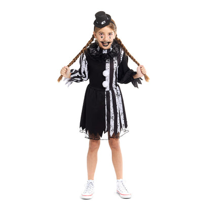 Girls Creepy Clown Costume