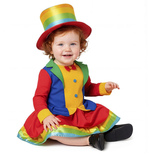 Baby Multicolour Clown Costume